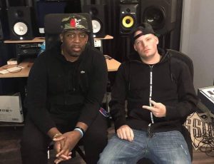 B. Dvine in the studio with Erick Sermon